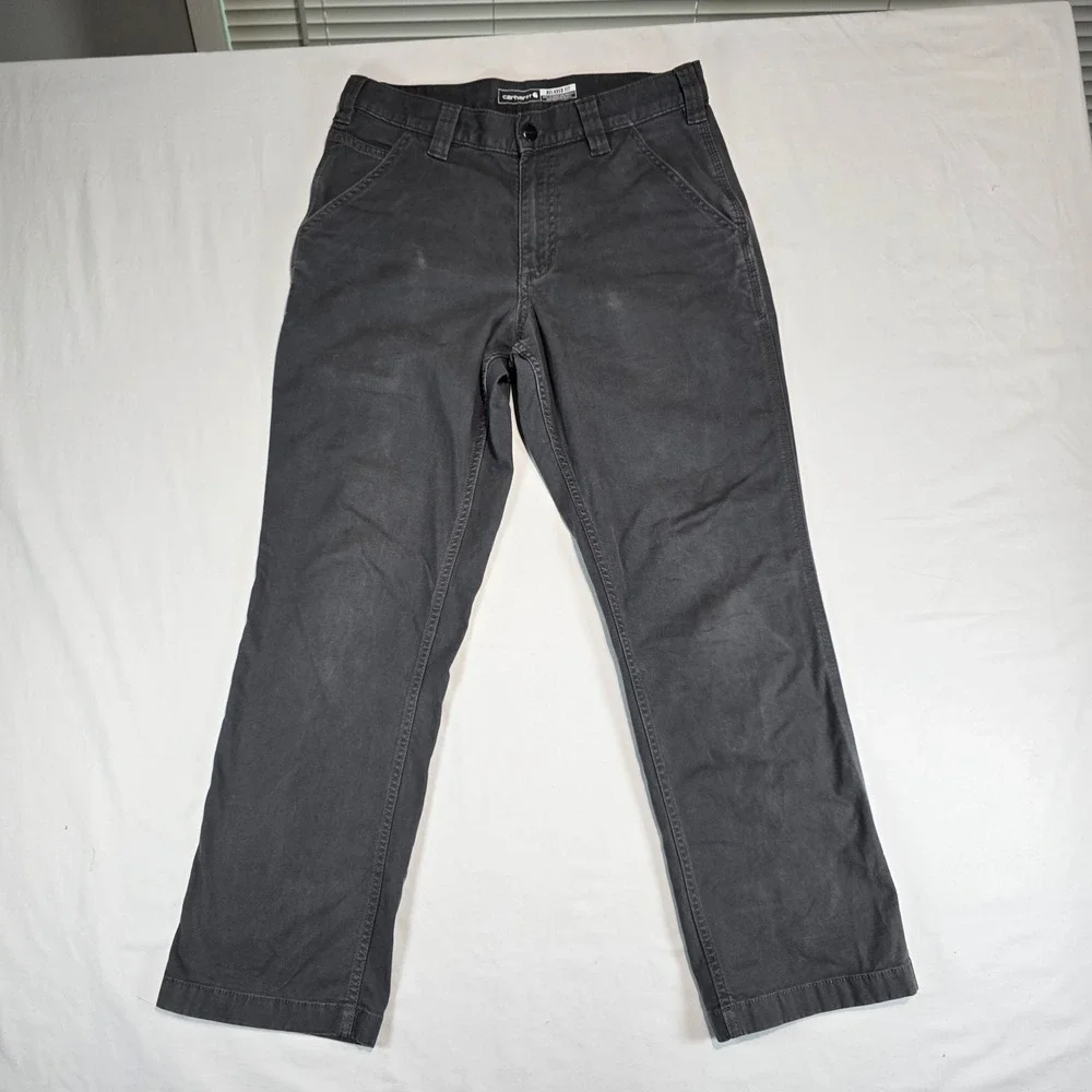 Carhartt Rugged Flex Relaxed Fit Canvas Work Pants Gray 31x30 102291 Shadow